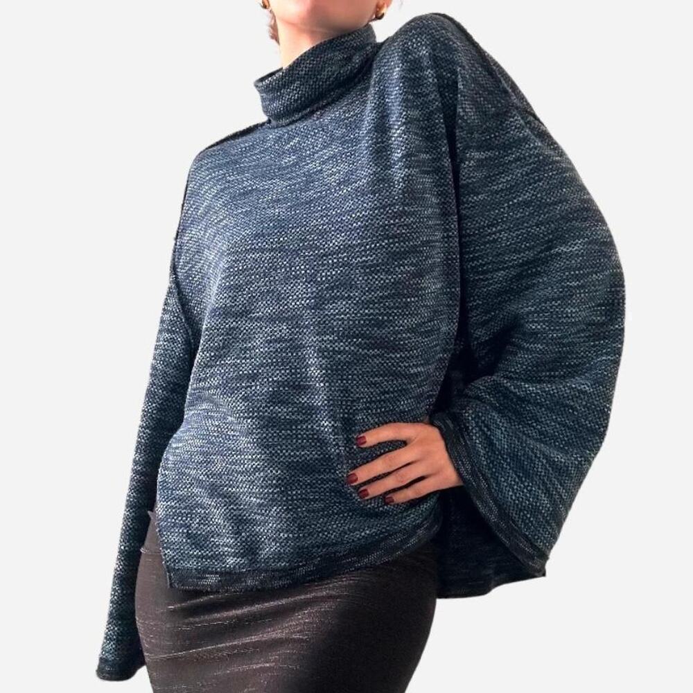 Free people turtleneck sweater blue